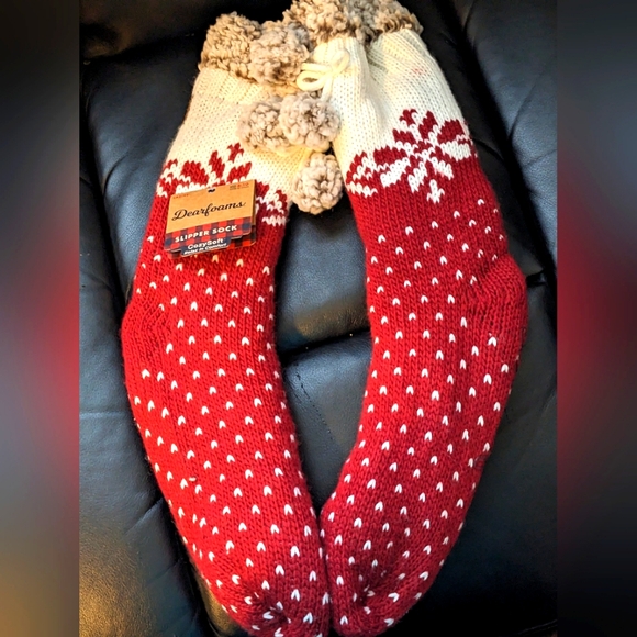 Box#8 ♨️ 5 For $30 ♨️ Dearfoam Women's Slipper Socks - Picture 1 of 9
